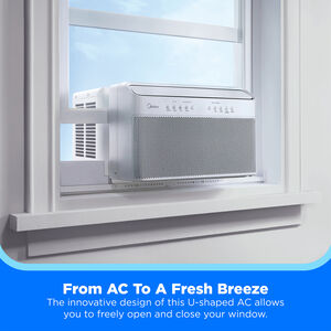Midea 12,000 BTU 115V U-Shaped Smart Energy Star Window Air Conditioner with Inverter, 3 Fan Speeds, Sleep Mode & Remote Control - White, , hires