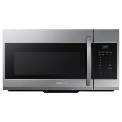 Samsung 30" 1.7 Cu. Ft. Over-the-Range Microwave with 10 Power Levels & 300 CFM - Stainless Steel | ME17R7021ES