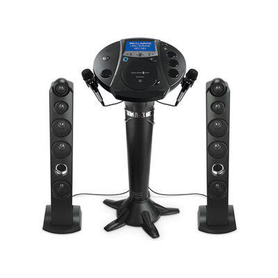 Singing Machine Pedestal Karaoke Machine with 7" LCD Monitor & 2 Microphones - Black | ISM1030BT