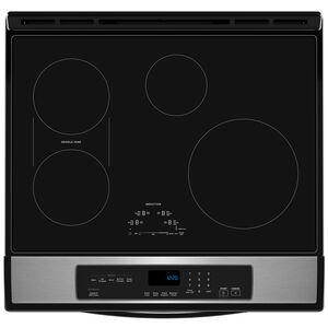 Whirlpool 30 in. 6.4 cu. ft. Air Fry Convection Oven Slide-In Electric Range with 4 Induction Zones - Fingerprint Resistant Stainless Steel, Stainless Steel, hires