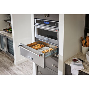 KitchenAid 30 in. 1.5 cu. ft. Warming Drawer with Humidity Control - Stainless Steel, , hires