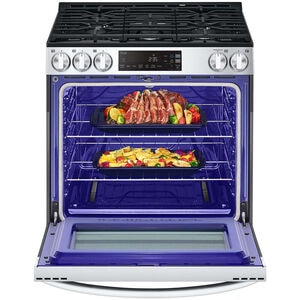 LG 30 in. 5.8 cu. ft. Smart Slide-In Gas Range with 5 Sealed Burners - PrintProof Stainless Steel, , hires