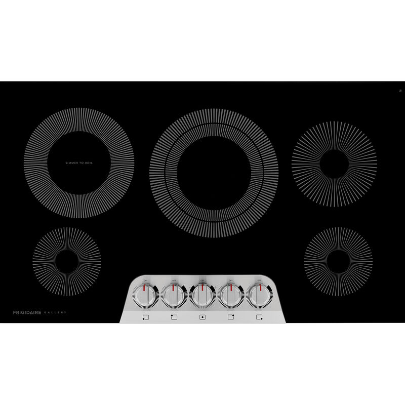 Frigidaire Gallery 36 in. 5-Burner Electric Cooktop with Simmer Burner & Power Burner - Stainless Steel, , hires