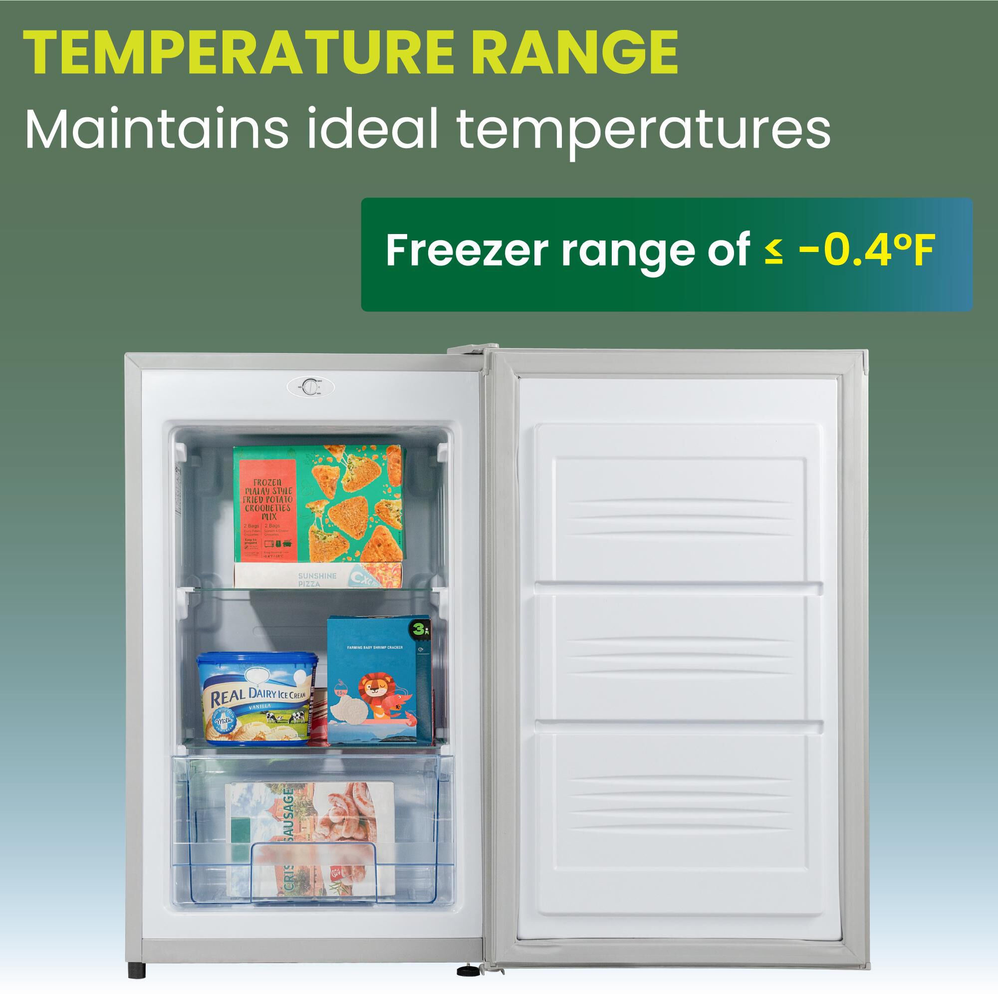 Equator 21 in. 3.0 cu. ft. Compact Upright Freezer - Stainless