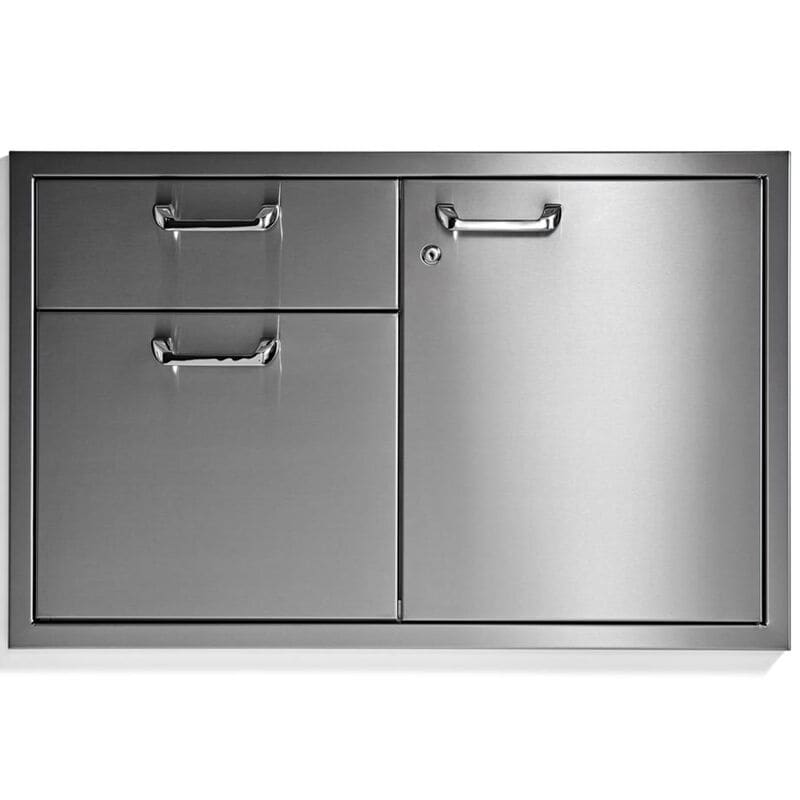 Lynx 36 in. Double Drawer and Access Door Storage System - Stainless Steel, , hires