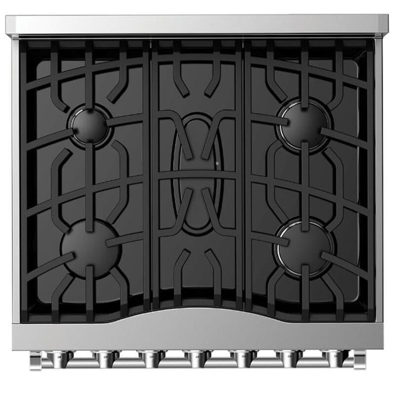 Viking 3 Series 30 in. 4.7 cu. ft. True European Convection Dual Fuel Range with 5 Sealed Burners - Cast Black, , hires