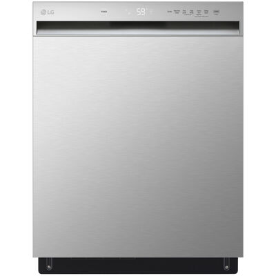 LG 24 in. Built-In Dishwasher with Front Control, 50 dBA Sound Level, 15 Place Settings & 5 Wash Cycles - Stainless Steel | LDFN3432T