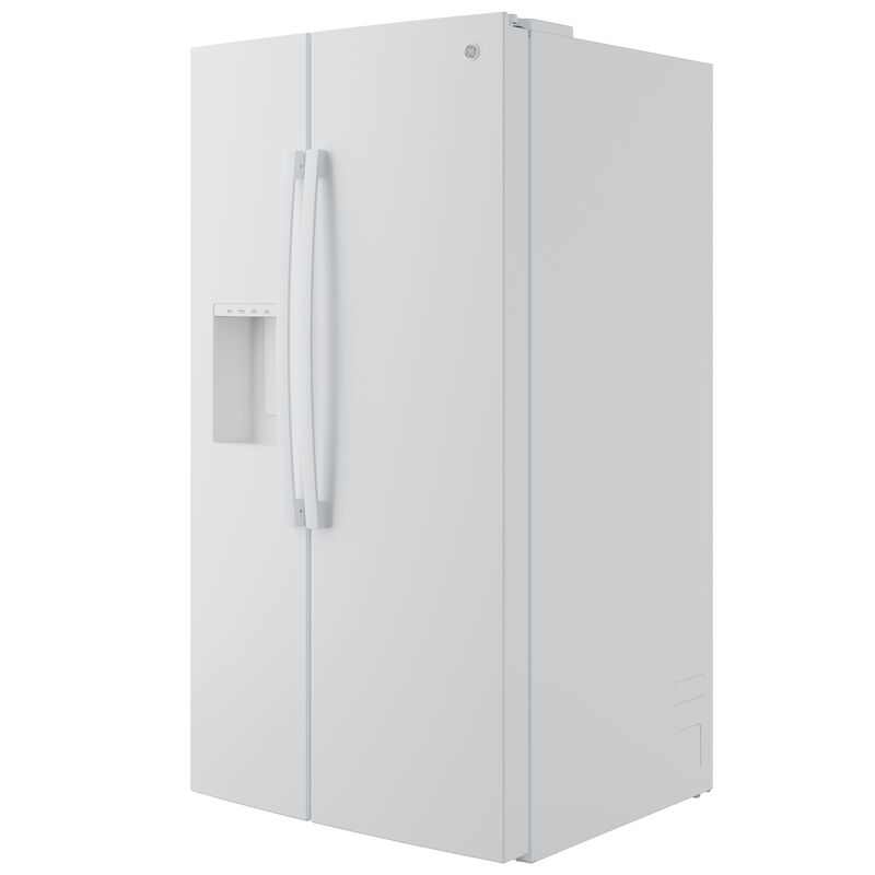 GE 36 in. 27.9 cu. ft. Side-by-Side Refrigerator with Ice & Water Dispenser - White, White, hires