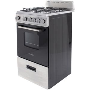 Avanti 20 in. 2.1 cu. ft. Gas Range with 4 Sealed Burners - Stainless Steel, , hires