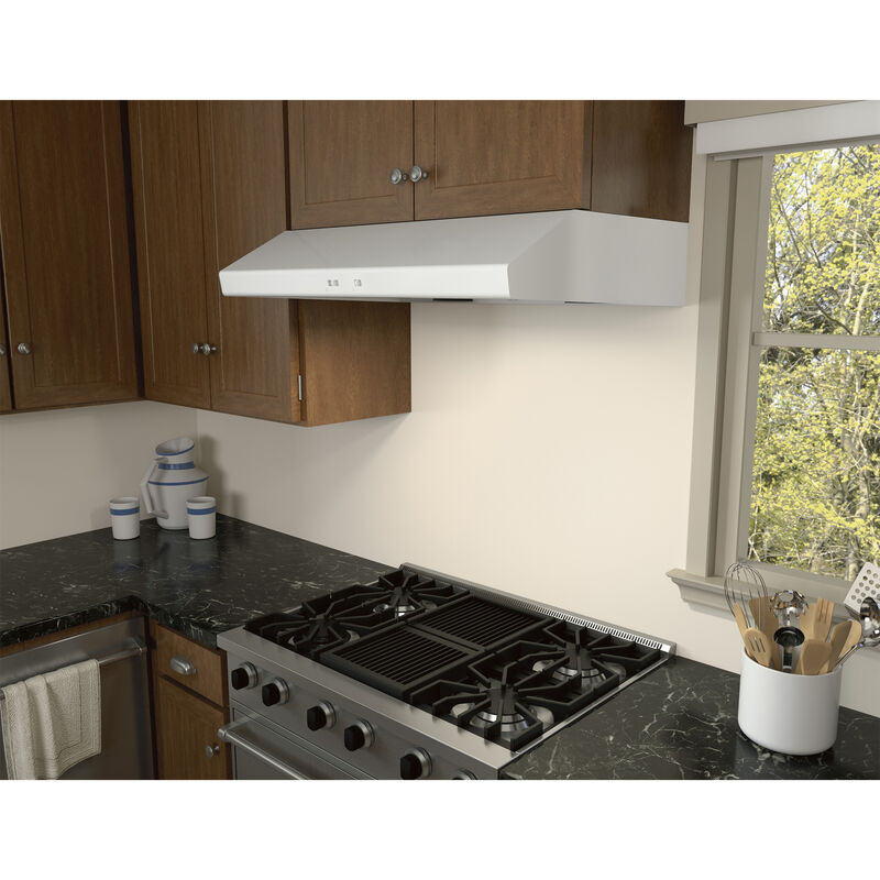 Zephyr Cyclone Series 30 in. Ducted Standard Style Range Hood with 600 CFM, 3 Fan Speeds & 2 LED Lights - White, White, hires