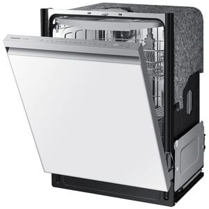 Samsung Bespoke 24 in. Top Control Smart Dishwasher with 46 dBa Sound Level, 3rd-Rack, AutoRelease & Pocket - White Glass, , hires