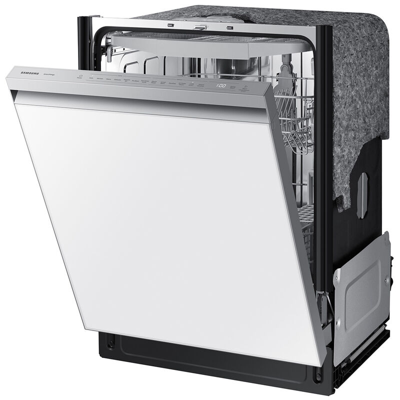 Samsung Bespoke 24 in. Top Control Smart Dishwasher with 46 dBa Sound Level, 3rd-Rack, AutoRelease & Pocket - White Glass, , hires