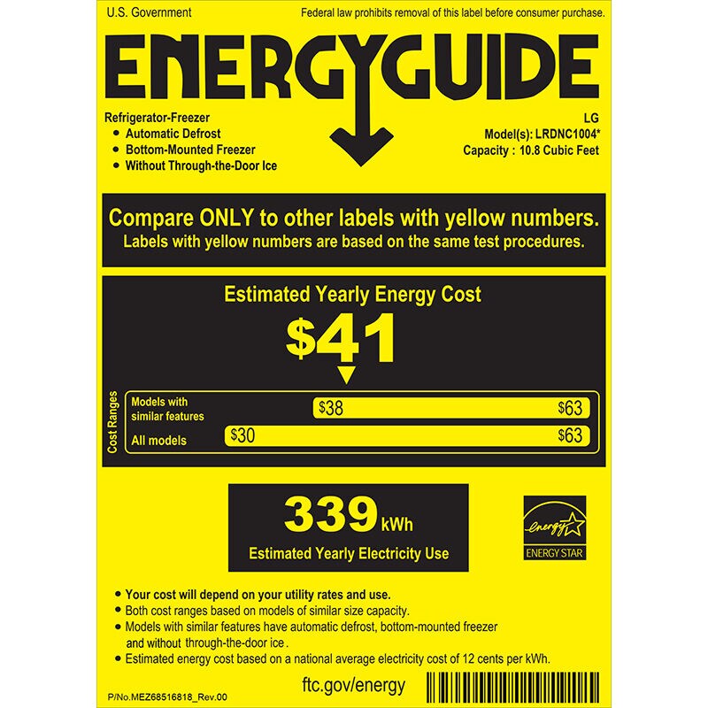 LG 24 in. 10.8 cu. ft. Counter Depth Bottom Freezer Refrigerator - Stainless Steel, , hires