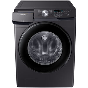 Samsung 27 in. 4.5 cu. ft. Stackable Front Load Washer with Sanitize Cycle & Vibration Reduction Technology - Brushed Black, Brushed Black, hires