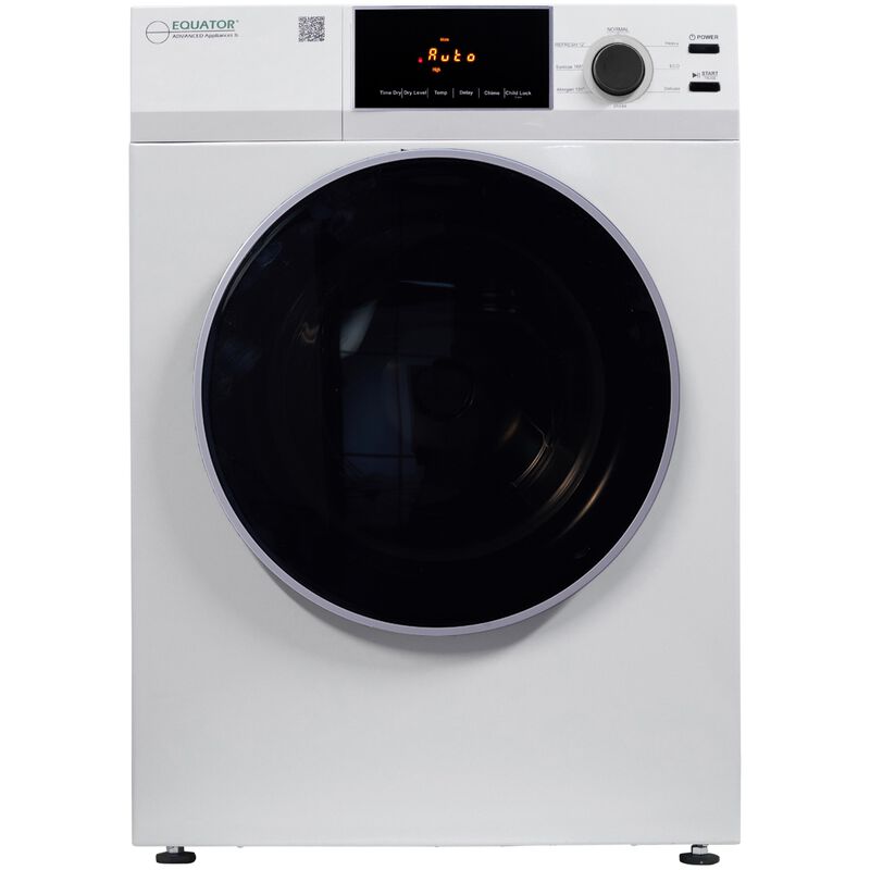 Equator Deluxe 24 in. 4.0 cu. ft. Stackable Electric Dryer with Sensor Dry, Sanitize & Steam Cycle - White, , hires
