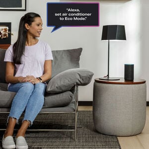 GE Profile Clearview 6,100 BTU Smart Saddle Window Air Conditioner with 3 Fan Speeds, Sleep Mode & Remote Control - White, , hires