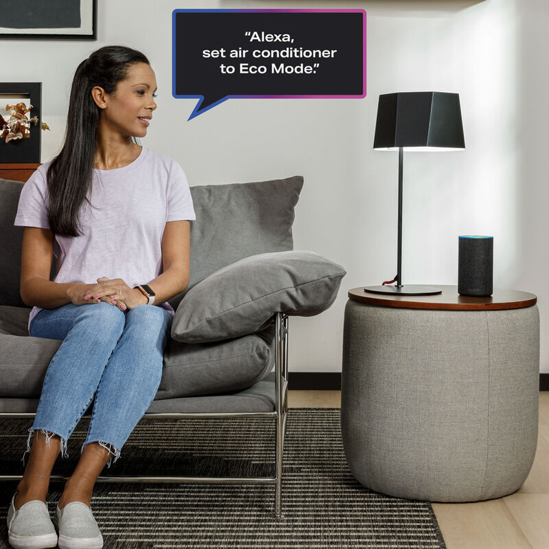 GE Profile Clearview 6,100 BTU Smart Saddle Window Air Conditioner with 3 Fan Speeds, Sleep Mode & Remote Control - White, , hires