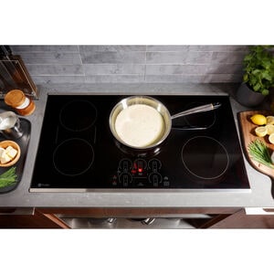GE Profile 36 in. 5-Burner Smart Induction Cooktop with Simmer Burner & Power Burner - Stainless Steel, , hires