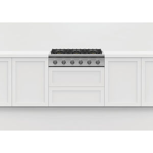 Fisher & Paykel Series 9 36 in. 6-Burner Natural Gas Rangetop with Simmer Burner & Power Burner - Stainless Steel, , hires