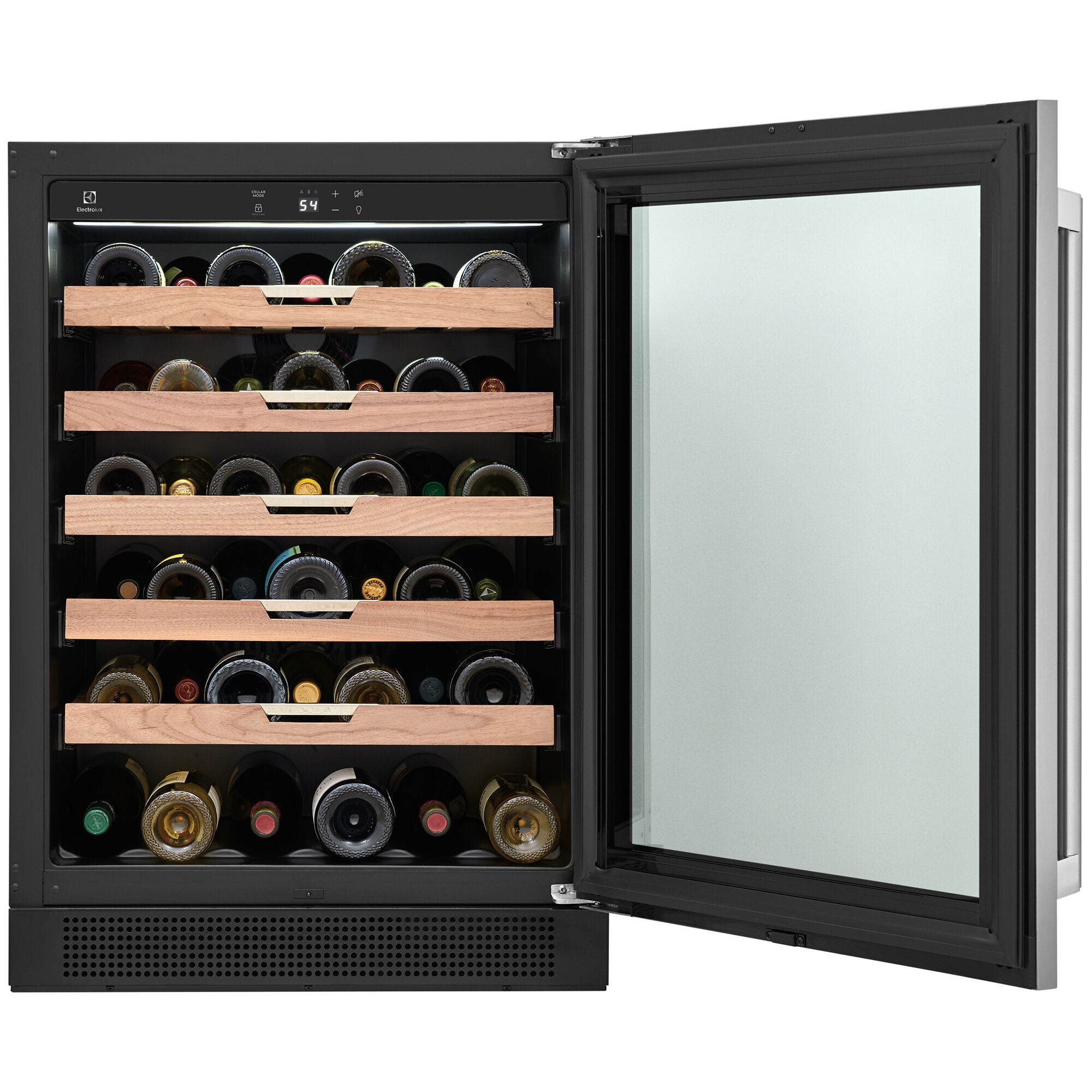 Electrolux 24 in. Freestanding Wine Cooler with Wood Racks, Single