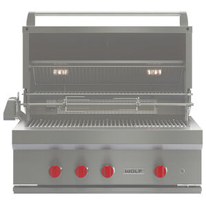 Wolf 36 in. 3-Burner Built-In Natural Gas Grill with Rotisserie, Sear Burner & Smoker Box - Stainless Steel, , hires