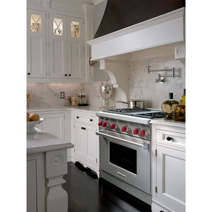 Wolf 36 in. 5.5 cu. ft. Standard Convection Gas Range with 4 Sealed Burners & Griddle - Stainless Steel, , hires