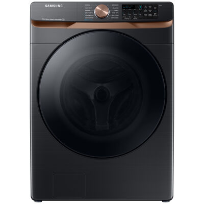 Samsung 5.0 cu. ft. Smart Stackable Front Load Washer with Sanitize Cycle, Steam Wash & MultiControl - Brushed Black | WF50BG8300AV