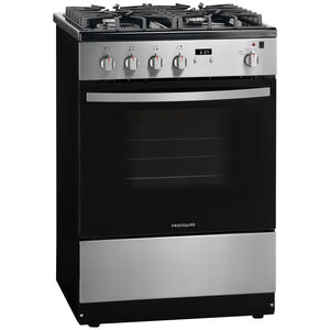 Frigidaire 24 in. 1.9 cu. ft. Gas Range with 4 Sealed Burners - Stainless Steel, Stainless Steel, hires