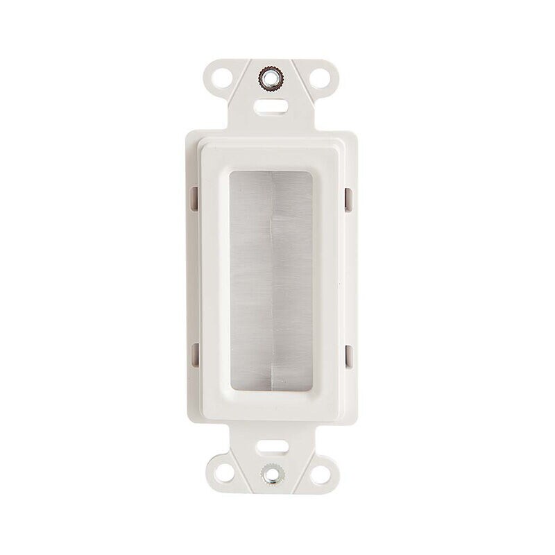 Sanus Systems Cable Management Brush Wall Plate - White, , hires