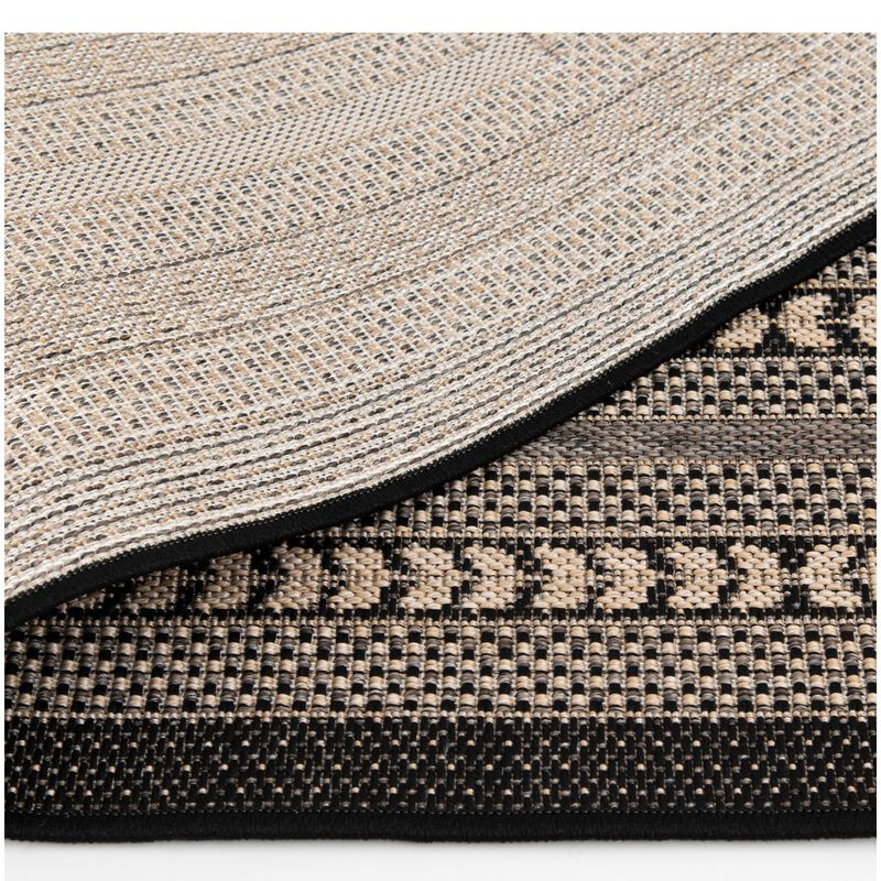 Natco Santorini Collection Outdoor Area Rug Sutton 5'x7' - Natural/Pebble, , hires