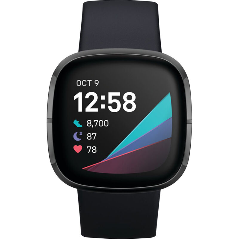 Fitbit Sense Advanced Health & Fitness Smartwatch - Carbon/Graphite  Stainless Steel