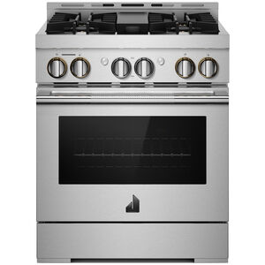 JennAir Rise Series 30 in. 4.1 cu. ft. Smart Convection Oven Freestanding Gas Range with 4 Sealed Burners - Stainless Steel, , hires