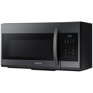 Samsung 30 in. 1.7 cu. ft. 1000W Over-the-Range Microwave with 300 CFM - Black Stainless, Black Stainless, hires