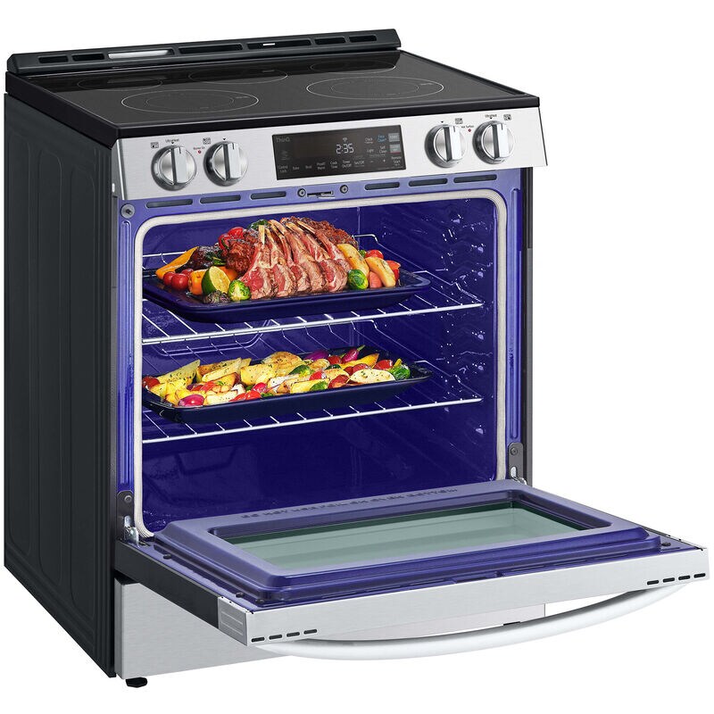 LG 30 in. 6.3 cu. ft. Smart Slide-In Electric Range with Radiant Burners - PrintProof Stainless Steel, , hires