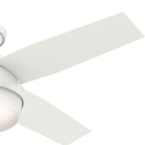 Hunter Dempsey 44 in. Low Profile Ceiling Fan with LED Light Kit and Handheld Remote - Fresh White, Fresh White, hires