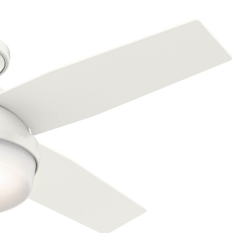 Hunter Dempsey 44 in. Low Profile Ceiling Fan with LED Light Kit and Handheld Remote - Fresh White, Fresh White, hires