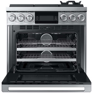 Dacor Contemporary 36 in. 5.4 cu. ft. Smart Dual Convection Gas Range with 6 Sealed Burners - Silver Stainless, , hires