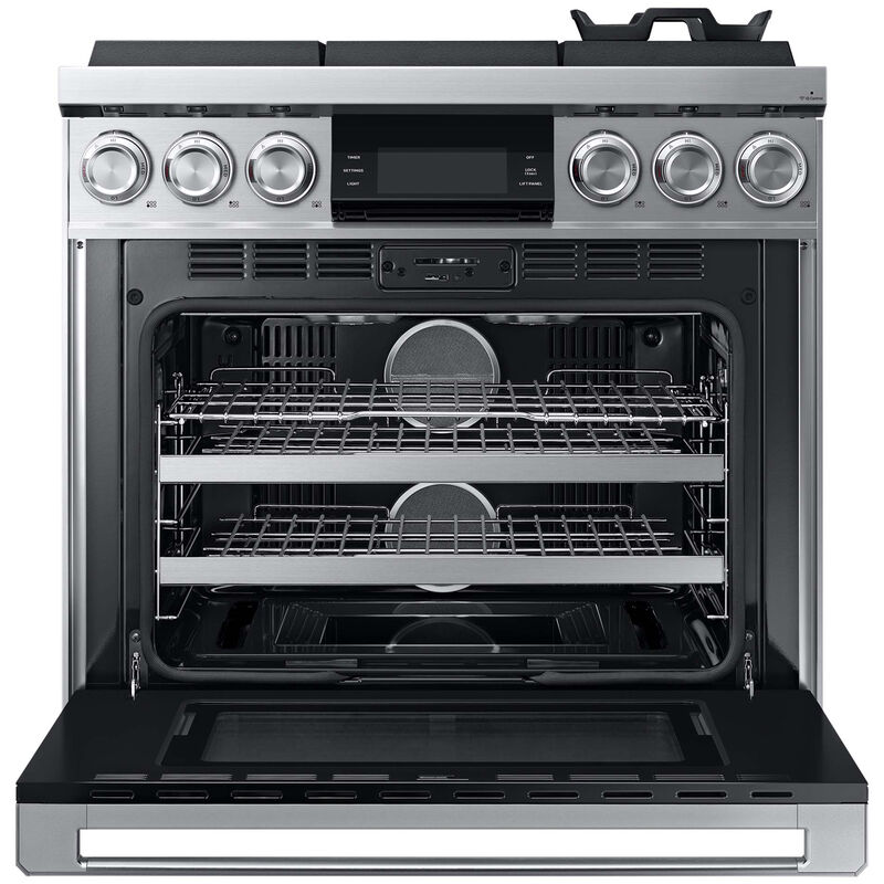 Dacor Contemporary 36 in. 5.4 cu. ft. Smart Dual Convection Gas Range with 6 Sealed Burners - Silver Stainless, , hires