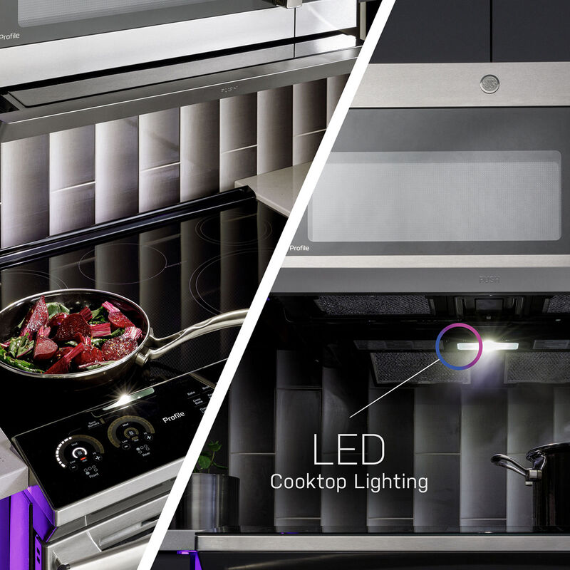 GE Profile 30 in. 2.2 cu. ft. 1000W Over-the-Range Microwave with 400 CFM & Sensor Cooking - Stainless Steel, , hires