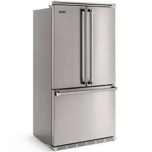 Viking 3 Series 36 in. 19.9 cu. ft. Counter Depth French Door Refrigerator with Internal Water Dispenser - Stainless Steel, , hires