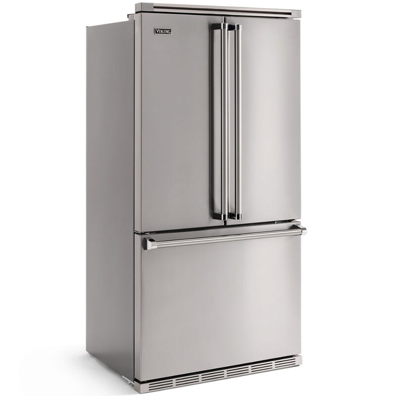 Viking 3 Series 36 in. 19.9 cu. ft. Counter Depth French Door Refrigerator with Internal Water Dispenser - Stainless Steel, , hires