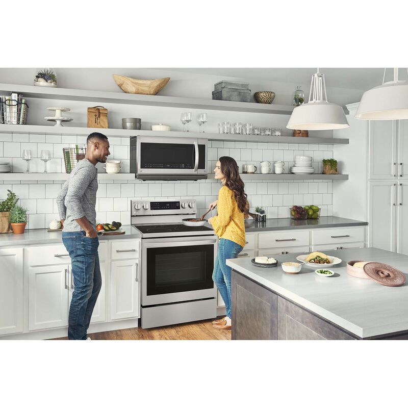 LG 30 6.3 cu. ft. Smart Air-Fry Convection Single Oven Freestanding Electric Range with 5 Smoothtop Burners - PrintProof Stainless Steel, PrintProof Stainless Steel, hires