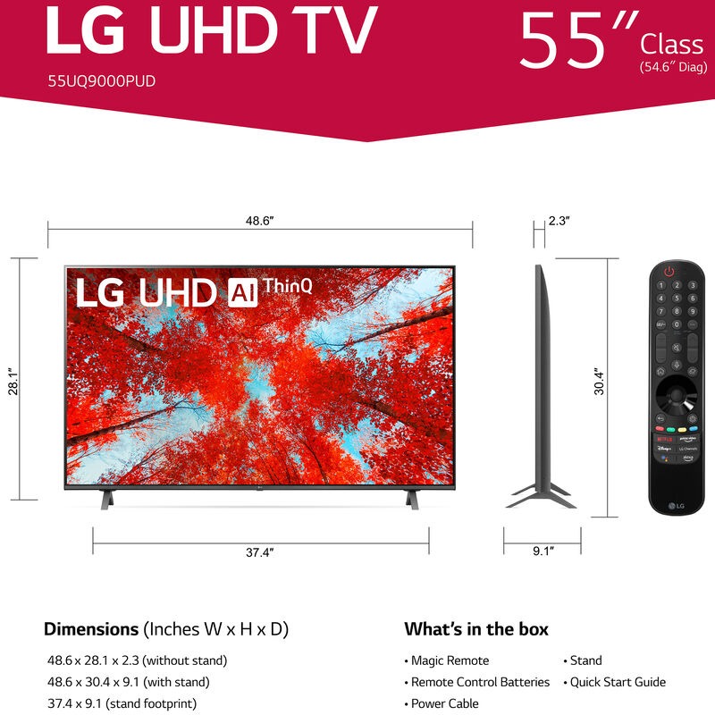 etiket Brug af en computer fordampning LG - 55" Class UQ9000 Series LED 4K UHD Smart webOS TV | P.C. Richard & Son