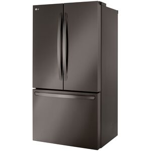 LG 36 in. 26.5 cu. ft. Smart Counter Depth French Door Refrigerator with Internal Water Dispenser - Black Stainless Steel, Black Stainless Steel, hires