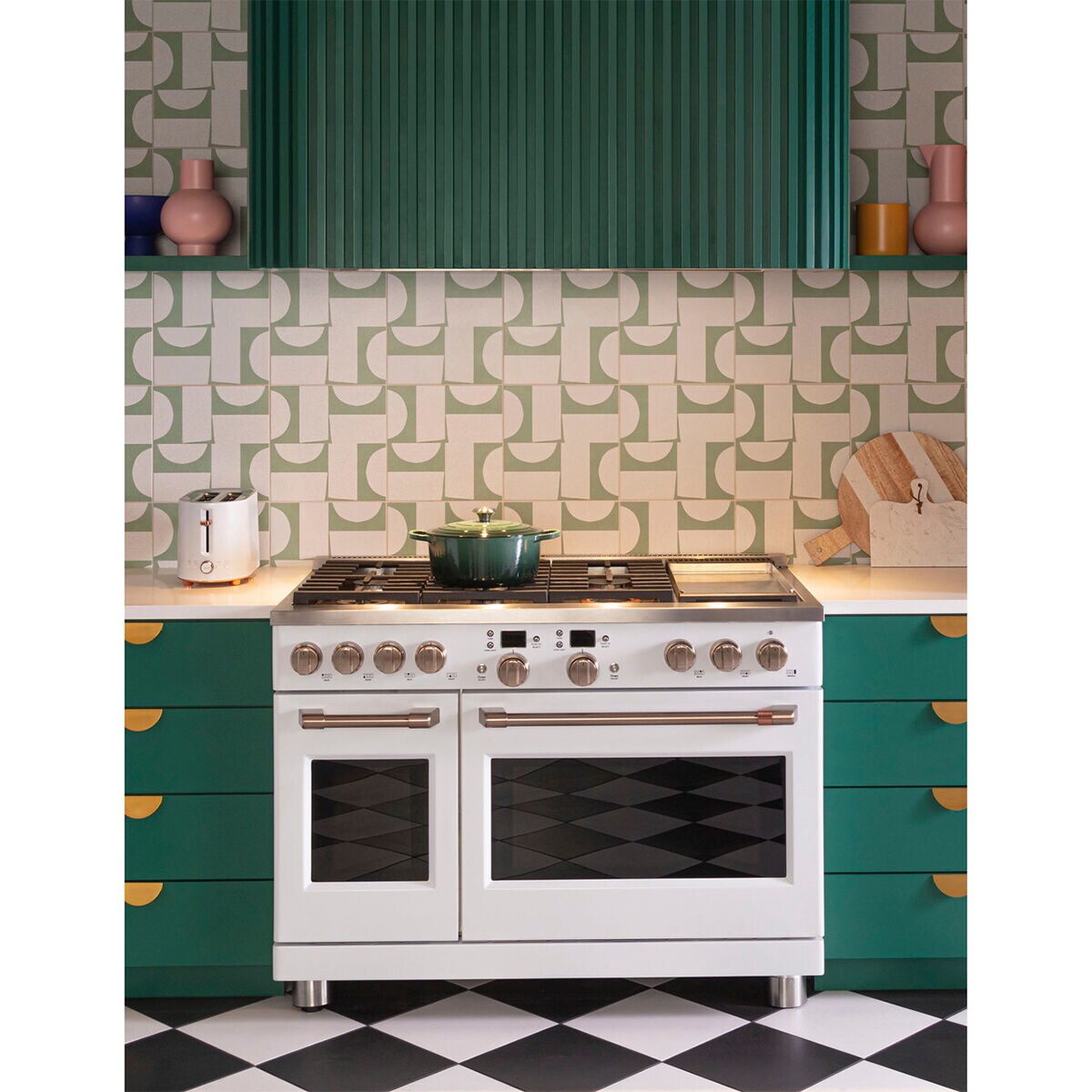 Ge cafe white double oven 2025