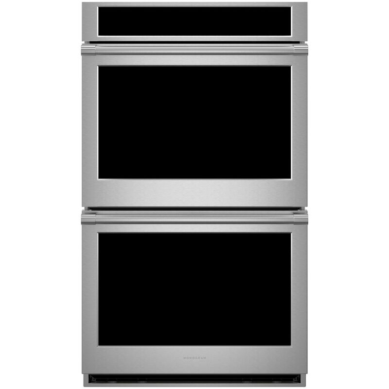 Monogram Statement Series 30 in. 10.0 cu. ft. Smart Top Control Electric Double Wall Oven with True European Convection - Stainless Steel, , hires