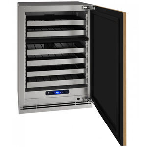 U-Line 5 Class 24 in. Undercounter Wine Cooler with Wire Racks, Single Temperature Zone & 49 Bottle Capacity - Custom Panel Ready, , hires