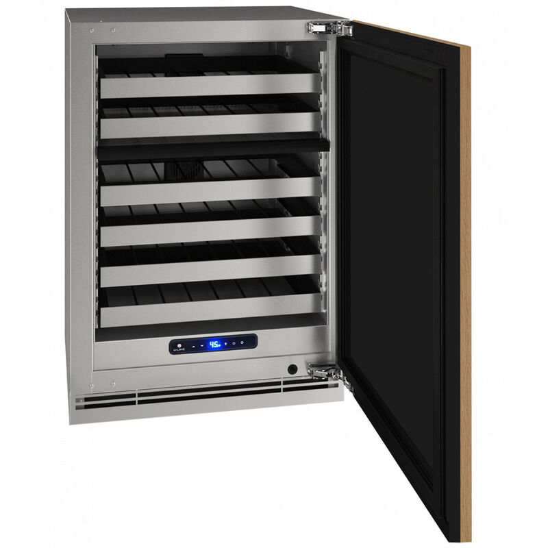 U-Line 5 Class 24 in. Undercounter Wine Cooler with Wire Racks, Single Temperature Zone & 49 Bottle Capacity - Custom Panel Ready, , hires