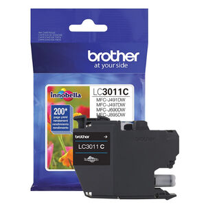 Brother LC3011 Series Cyan Ink Cartridge, , hires