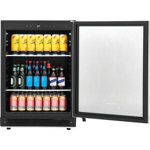 Frigidaire 24 in. 5.3 cu. ft. Built-In/Freestanding Beverage Center with Adjustable Shelves & Digital Control - Stainless Steel, , hires